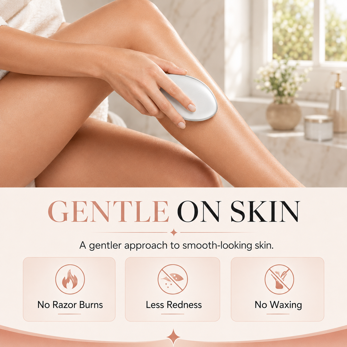 Crystal Hair Eraser reusable alternative to shaving and waxing