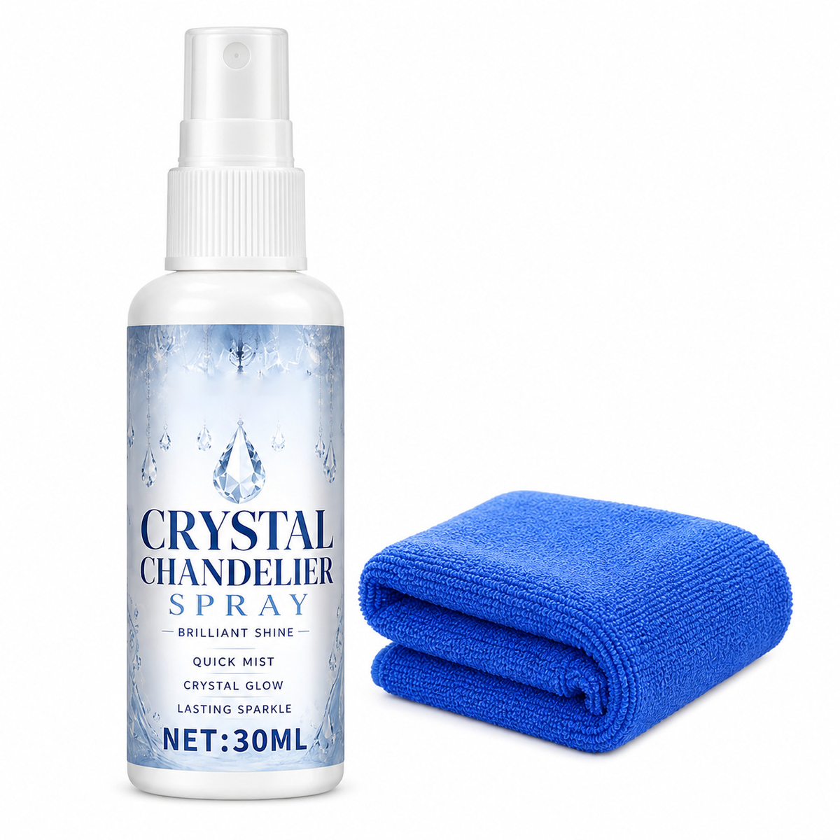 🔥🔥 LAST DAY – Buy 2 Get 4 FREE一$5.83 EACH🎁🔥 Crystal Chandelier Cleaner Spray + Cleaning Towel
