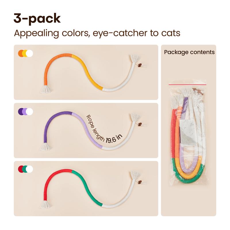 🔥Last Day Buy 1 Get 1 Free $5.95 Each🔥Organic Cotton Chew Rope Toys for Cats