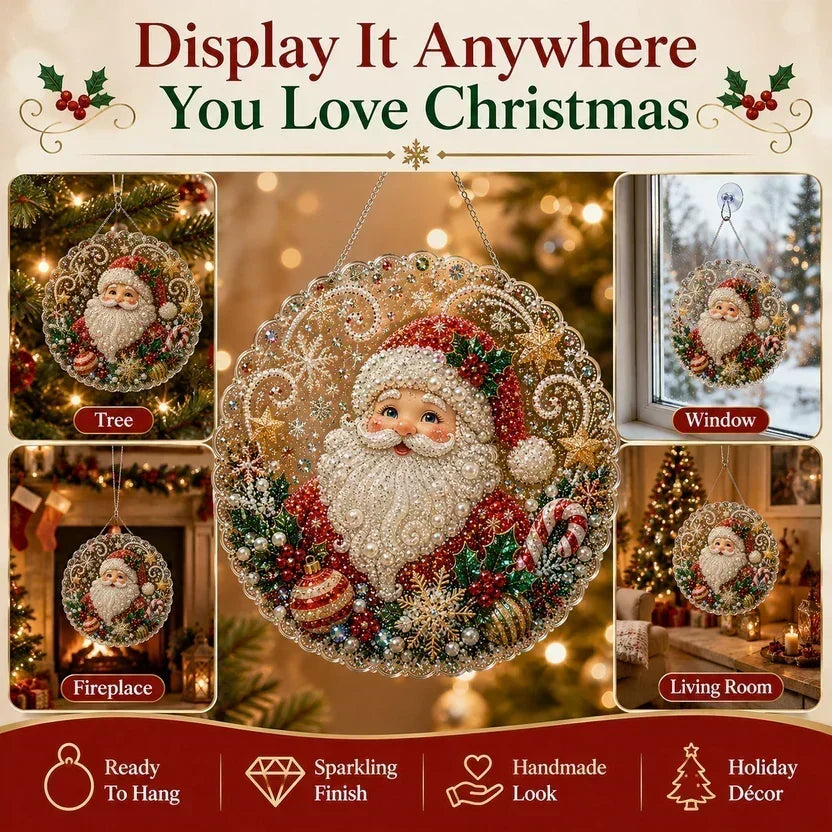 🎅Christmas Pre Sale 50% OFF!!🎄Christmas Pearl Diamond Art Hanging Ornament Kit | Resistant Non-Fading Pearl Beads DIY Handmade Holiday Hanging Decor 🎅💎