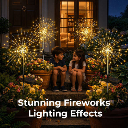 Outdoor Solar Firework Lights ✨ Waterproof Garden Lights for Yard, Patio & Pathway 🌙