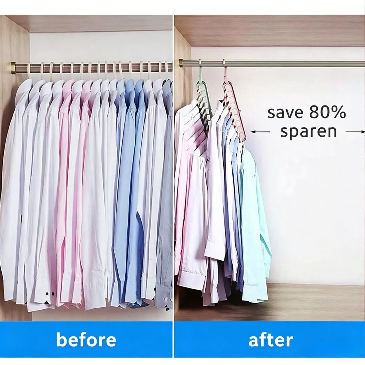 🔥LAST DAY - BUY 4 GET 4 FREE JUST $4.12 EACH SmartHanger Pro -The smart solution for wardrobes