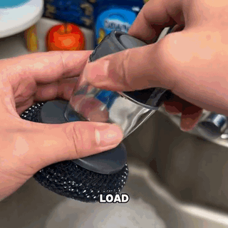 🔥Buy 1 Get 1 Free $8.99 Each🔥🧽 Comfort Grip Soap Dispensing Kitchen Scrub