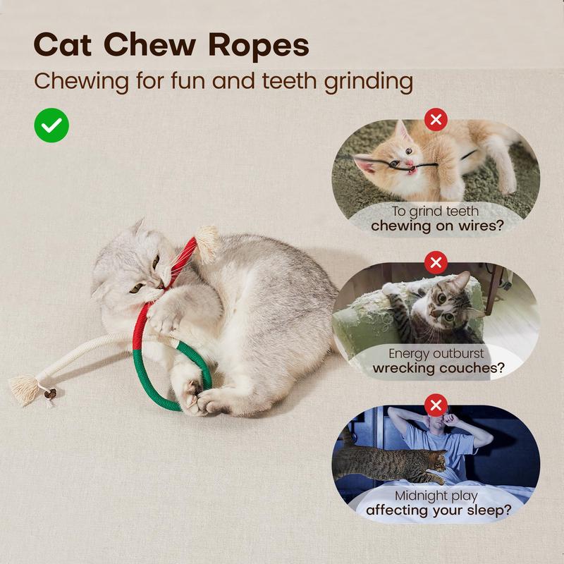 🔥Last Day Buy 1 Get 1 Free $5.95 Each🔥Organic Cotton Chew Rope Toys for Cats