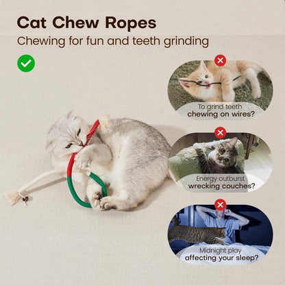 🔥Last Day Buy 1 Get 1 Free $5.95 Each🔥Organic Cotton Chew Rope Toys for Cats