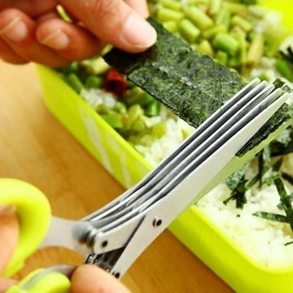 🔥Last Day 🔥BUY 2 GET 1 FREE Each $ 9.96  🔥5 Blade Kitchen Salad Scissors