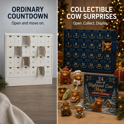 🐮Last Day 50% OFF💥 24 Days of Highland Cow Advent Calendar