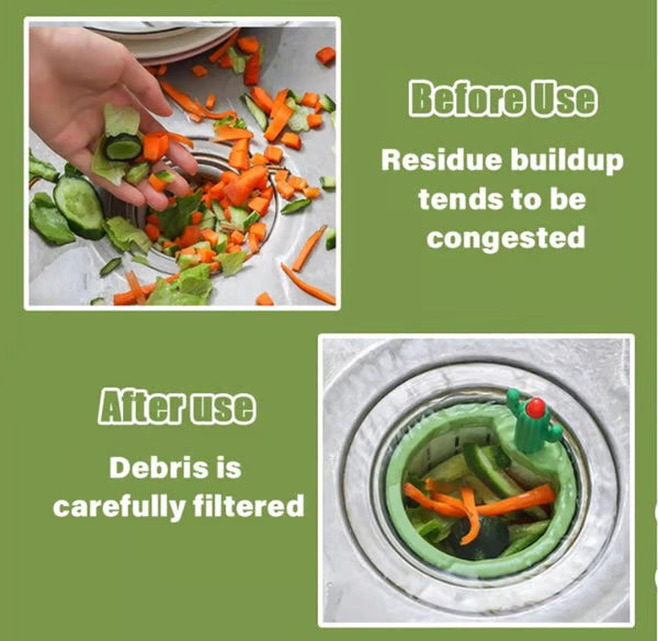 🔥Last Day BUY 2 GET 1 FREE Each $ 8.63 🔥Cactus Kitchen Automatic Dumping Sink Filter