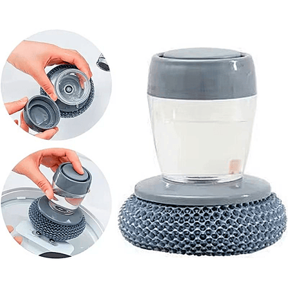 🔥Buy 1 Get 1 Free $8.99 Each🔥🧽 Comfort Grip Soap Dispensing Kitchen Scrub