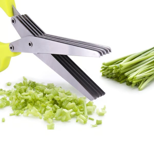 🔥Last Day 🔥BUY 2 GET 1 FREE Each $ 9.96  🔥5 Blade Kitchen Salad Scissors