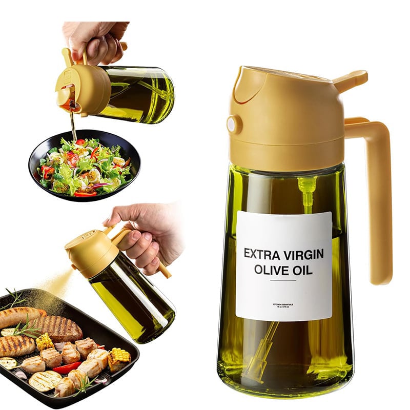 💕2 in 1 Glass Oil Sprayer & Dispenser🔥
