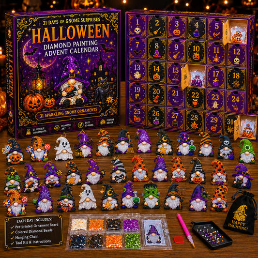 🎉Last Day 50% OFF💥 31 Days of Gnome Surprises Halloween Diamond Painting Advent Calendar