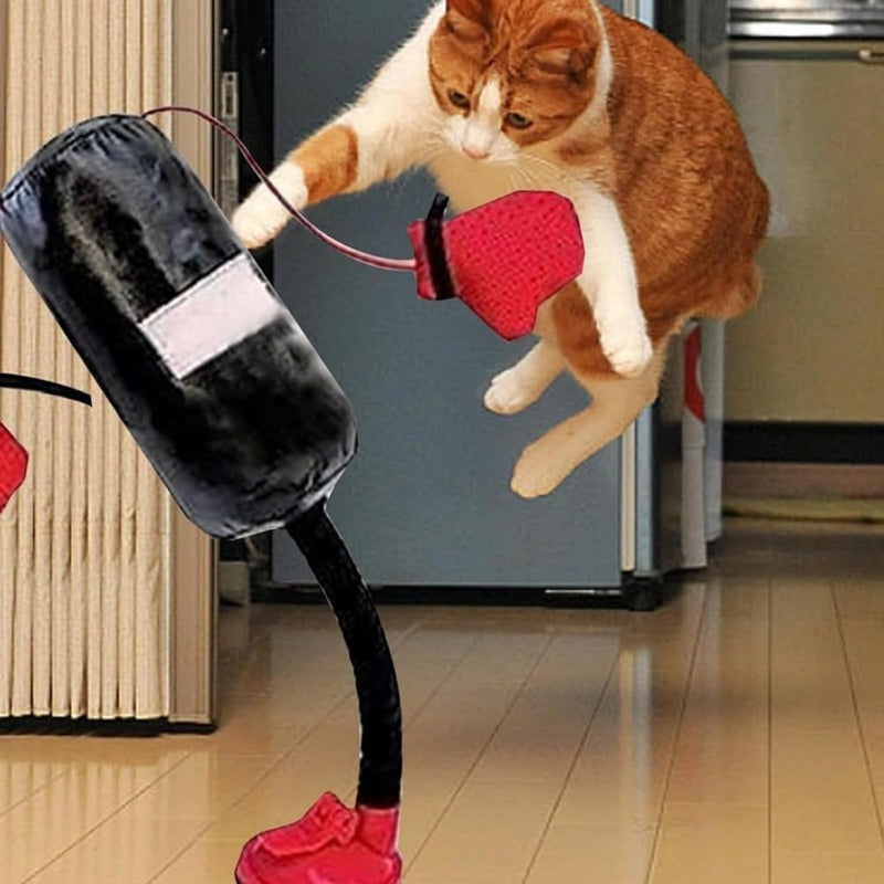 🔥Last Day Buy 2 Get 1 Free Each $ 9.99🔥Interactive Cat Punching Boxing Toy– Spring-Loaded Boxing Gym