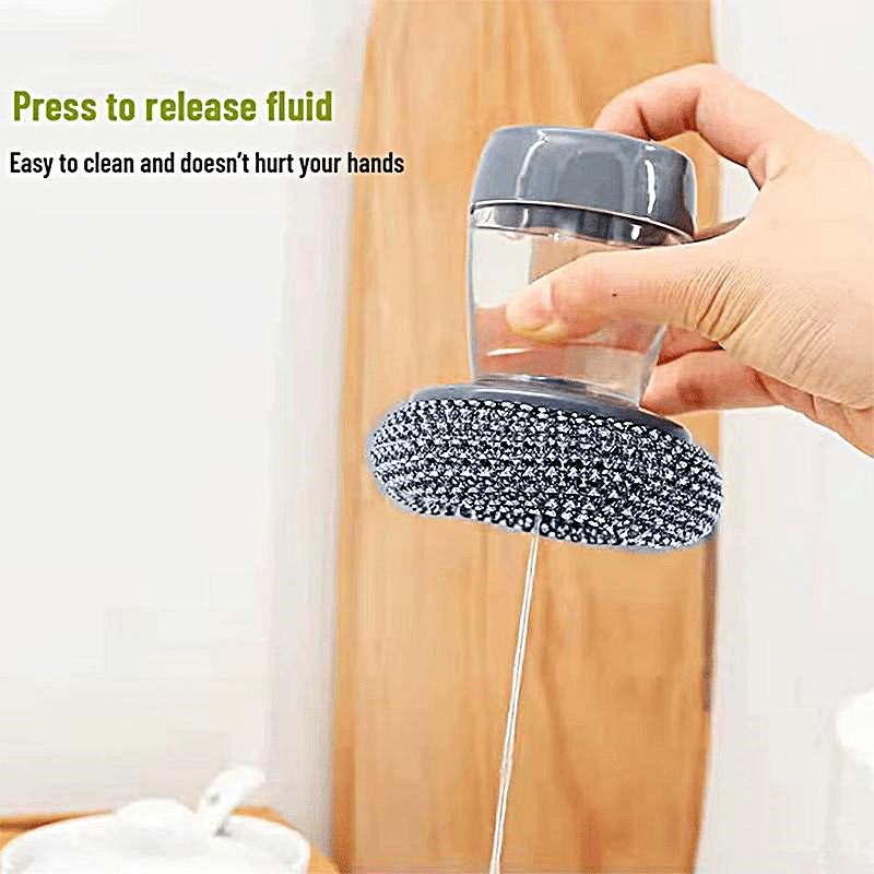 🔥Buy 1 Get 1 Free $8.99 Each🔥🧽 Comfort Grip Soap Dispensing Kitchen Scrub