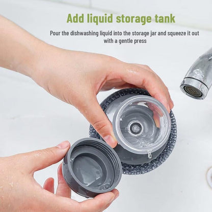 🔥Buy 1 Get 1 Free $8.99 Each🔥🧽 Comfort Grip Soap Dispensing Kitchen Scrub