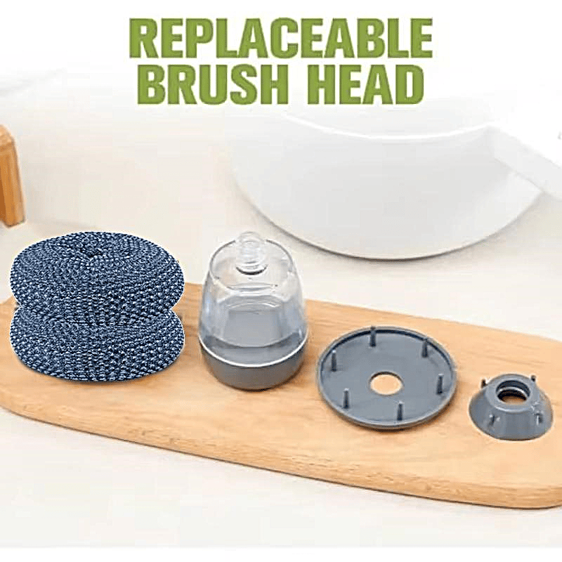 🔥Buy 1 Get 1 Free $8.99 Each🔥🧽 Comfort Grip Soap Dispensing Kitchen Scrub