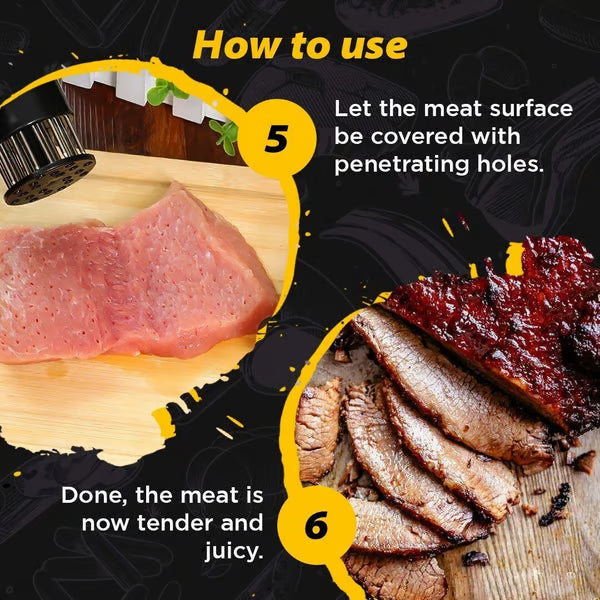 🔥Last Day Buy 1 Get 1 Free $9.99 Each🔥Stainless Steel Meat Tenderizer Needle 21 Pin Steak BBQ Kitchen Cooking Tool