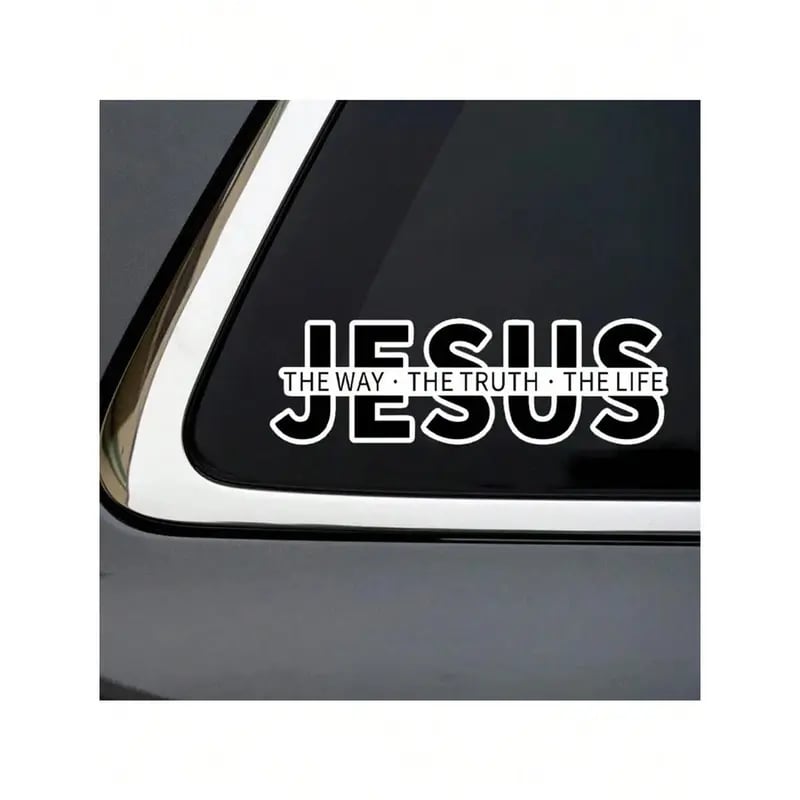 🔥Buy more save more🔥💥Jesus-The Way The Truth The Life Christian Vinyl Decal Car Sticker