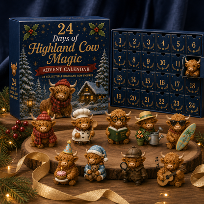 🐮Last Day 50% OFF💥 24 Days of Highland Cow Advent Calendar