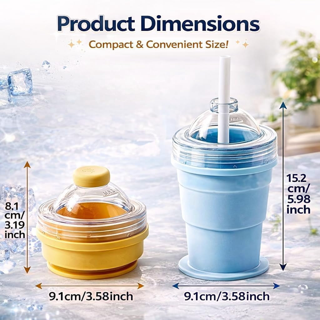 ☀️SUMMER FLASH SALE: Buy 1 Get 1 FREE— Only CAD $20.99 EA!🎁2-in-1 Collapsible Silicone Ice Ball Maker Cup