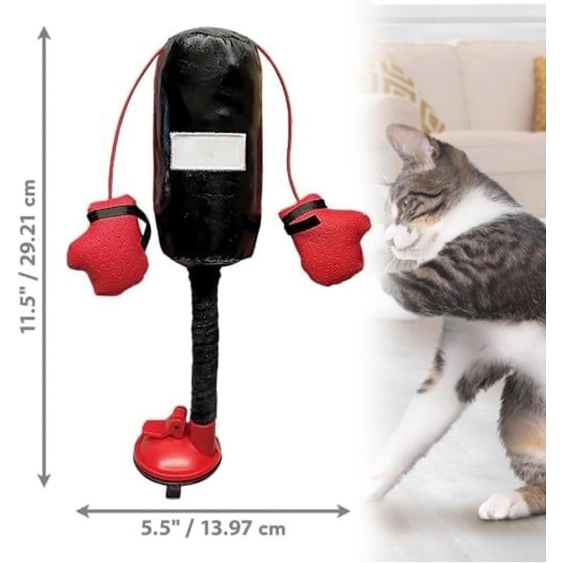 🔥Last Day Buy 2 Get 1 Free Each $ 9.99🔥Interactive Cat Punching Boxing Toy– Spring-Loaded Boxing Gym