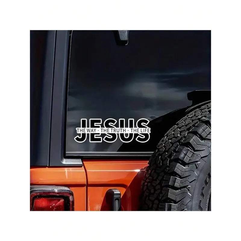 🔥Buy more save more🔥💥Jesus-The Way The Truth The Life Christian Vinyl Decal Car Sticker