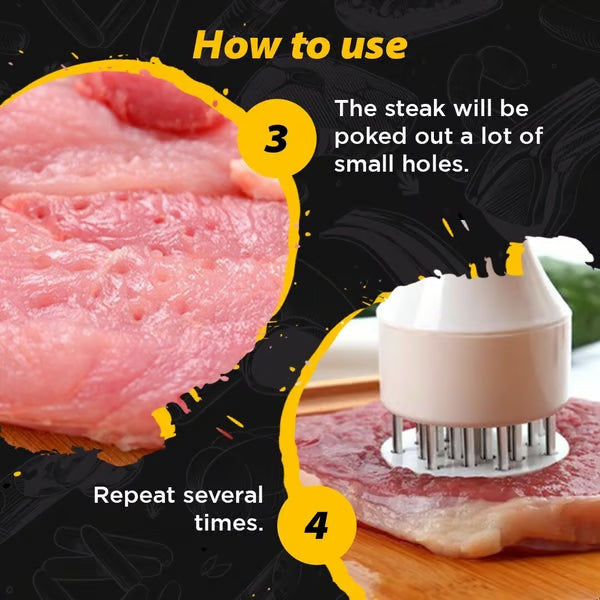 🔥Last Day Buy 1 Get 1 Free $9.99 Each🔥Stainless Steel Meat Tenderizer Needle 21 Pin Steak BBQ Kitchen Cooking Tool