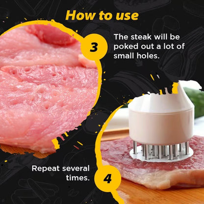 🔥Last Day Buy 1 Get 1 Free $9.99 Each🔥Stainless Steel Meat Tenderizer Needle 21 Pin Steak BBQ Kitchen Cooking Tool