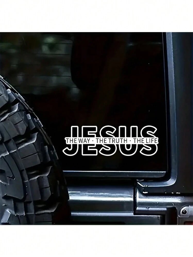 🔥Buy more save more🔥💥Jesus-The Way The Truth The Life Christian Vinyl Decal Car Sticker