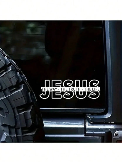 🔥Buy more save more🔥💥Jesus-The Way The Truth The Life Christian Vinyl Decal Car Sticker