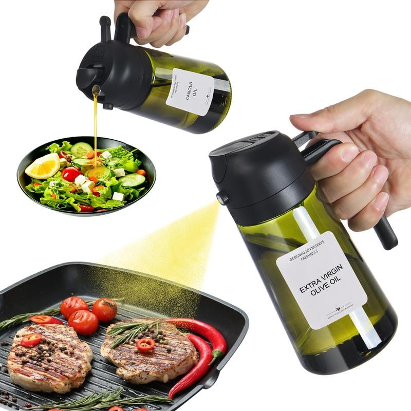 💕2 in 1 Glass Oil Sprayer & Dispenser🔥