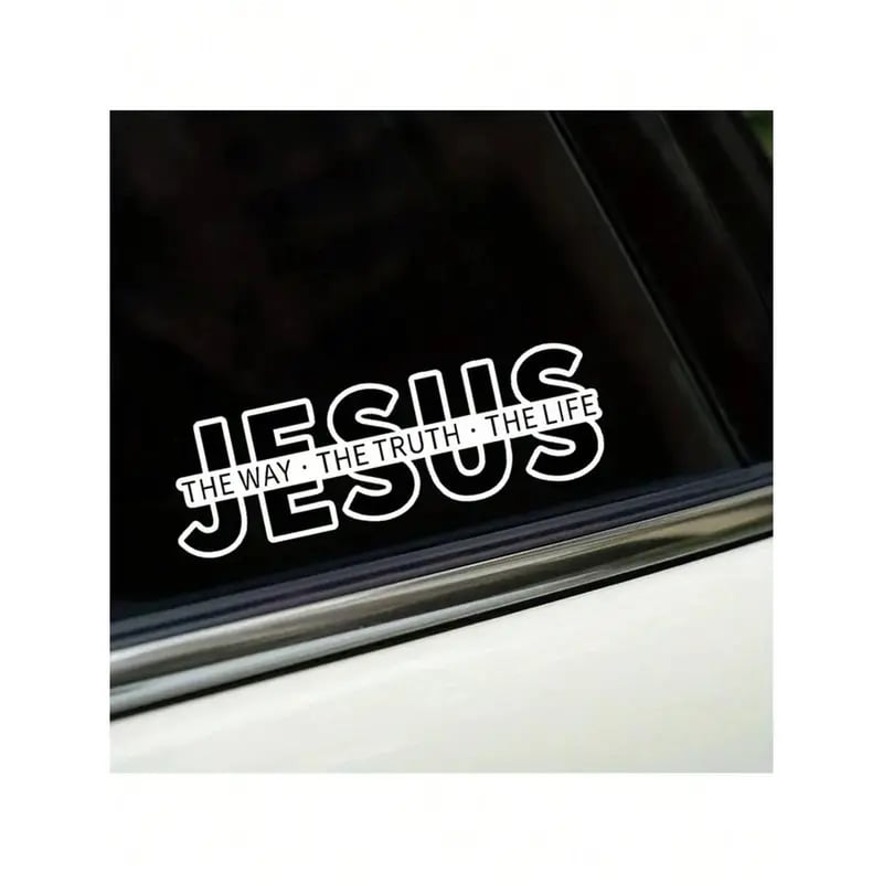 🔥Buy more save more🔥💥Jesus-The Way The Truth The Life Christian Vinyl Decal Car Sticker