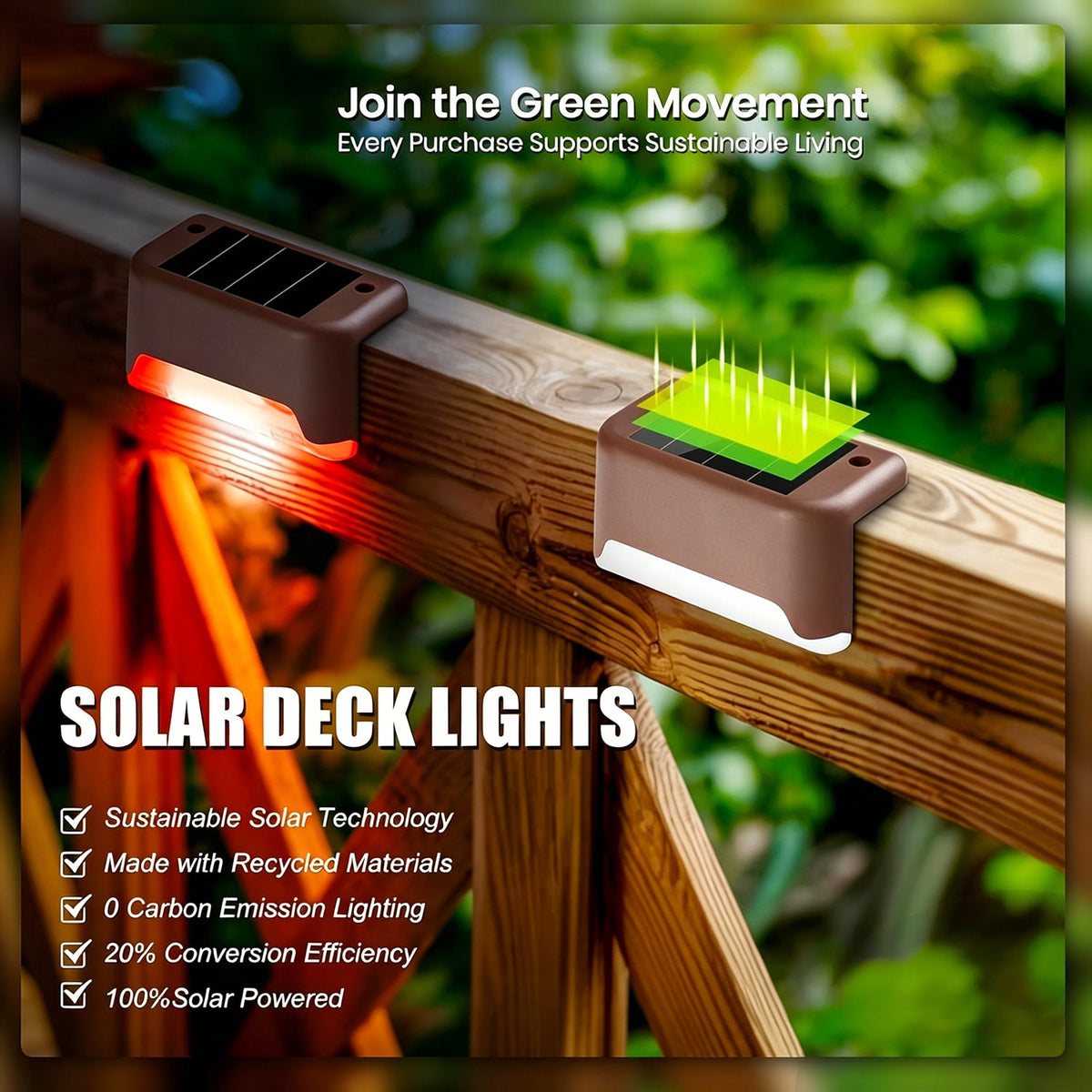 ✨ Transform Your Yard-BUY 4 GET 4 FREE-$4.5 EACH🎁Solar Deck Lights Outdoor
