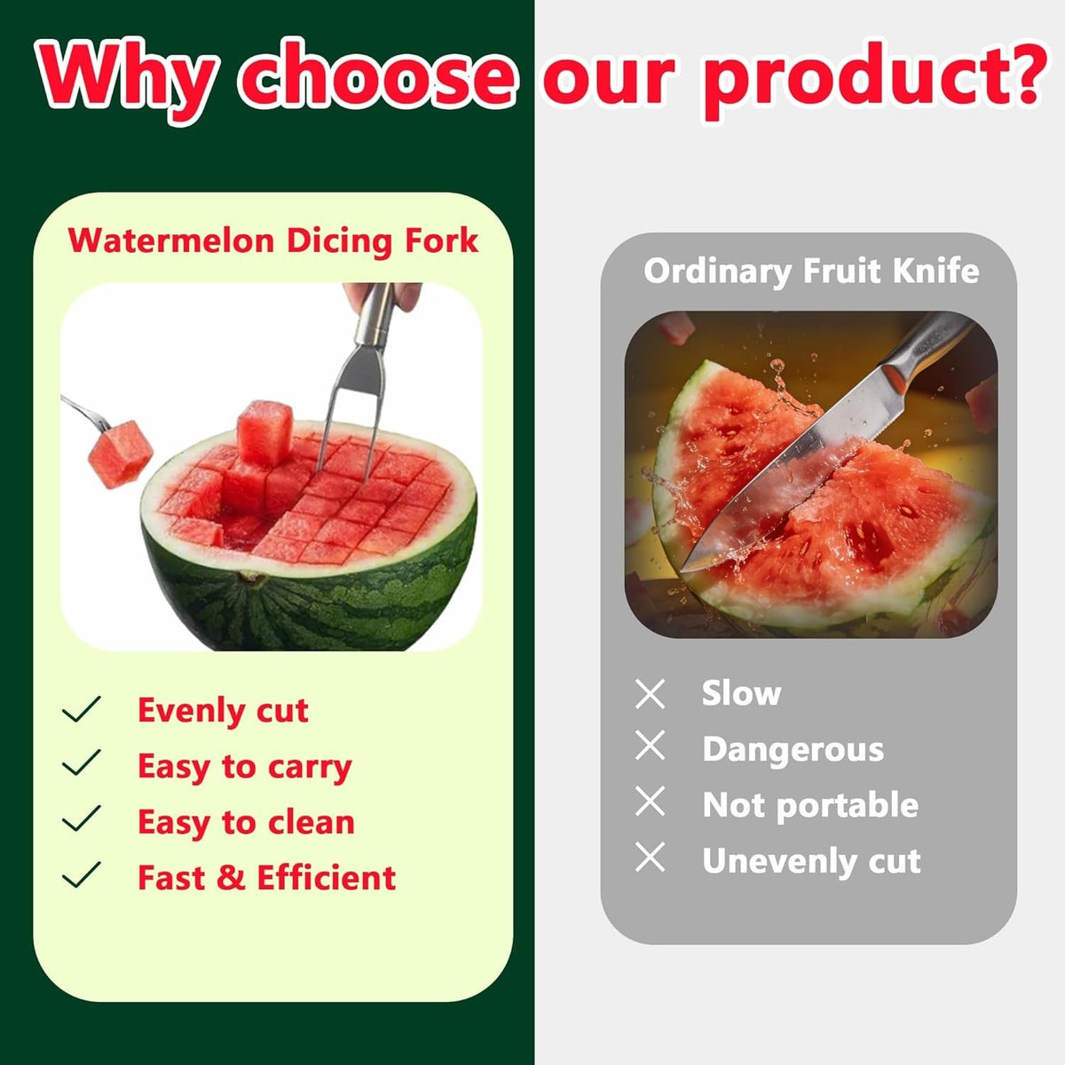 🍉SUMMER FLASH SALE: Buy 2 Get 2 FREE— $7.5EACH🎁2-in-1 Watermelon Cube Cutter