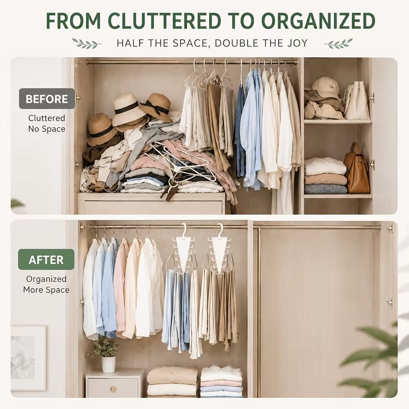 Closet organization before and after