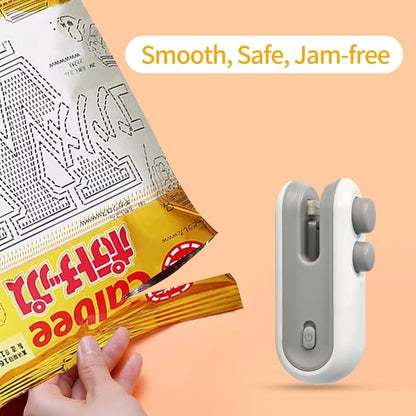 Buy 1 Get 1 Free 🔥 2-in-1 Mini Bag Sealer ✨ Rechargeable Snack Sealer with Built-In Cutter