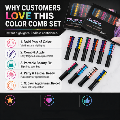 🎉Last Day 50% OFF💥Temporary Hair Dye Comb – Quick Glide-On & Damage-Free Color