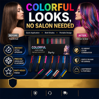 🎉Last Day 50% OFF💥Temporary Hair Dye Comb – Quick Glide-On & Damage-Free Color