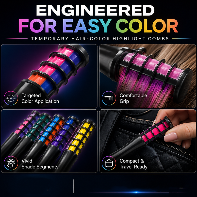 🎉Last Day 50% OFF💥Temporary Hair Dye Comb – Quick Glide-On & Damage-Free Color