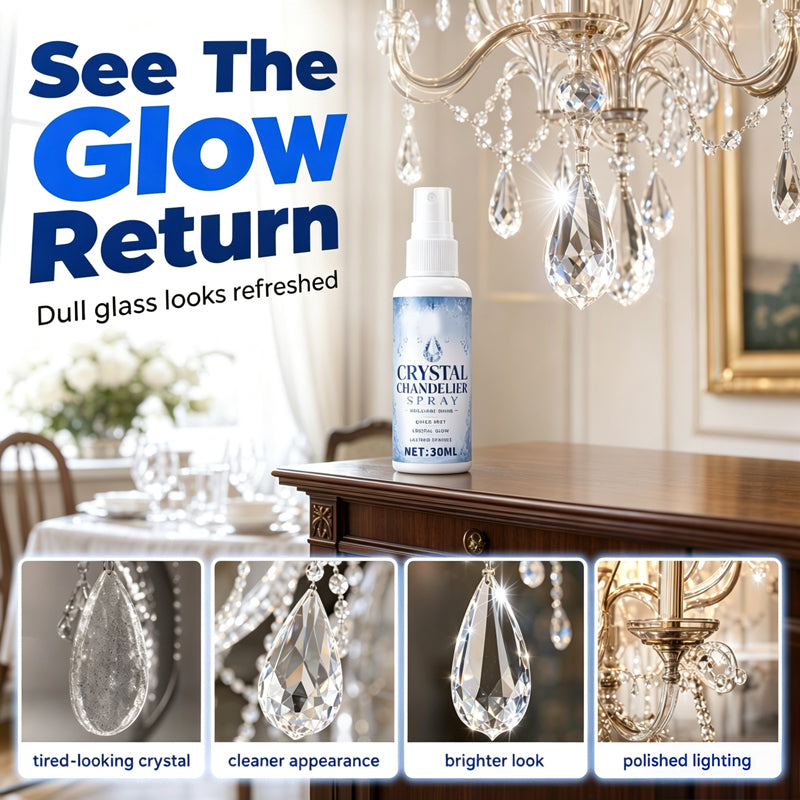 🔥🔥 LAST DAY – Buy 2 Get 4 FREE一$5.83 EACH🎁🔥 Crystal Chandelier Cleaner Spray + Cleaning Towel