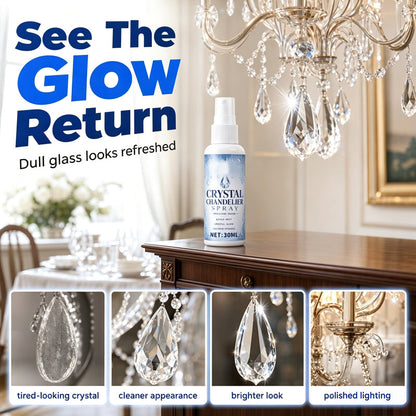 🔥🔥 LAST DAY – Buy 2 Get 4 FREE一$5.83 EACH🎁🔥 Crystal Chandelier Cleaner Spray + Cleaning Towel