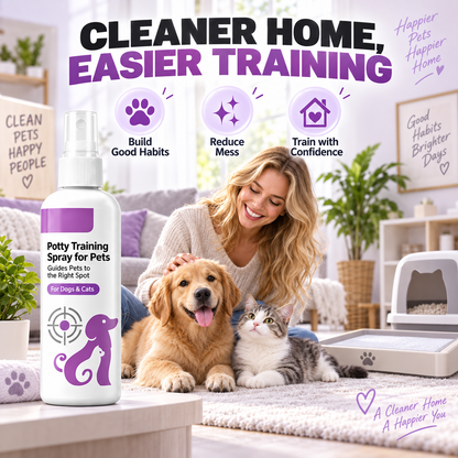 🥳HOT SALE🥳💞10K+ SOLD! Potty Training Spray ! Guides pets, safe & easy spray. Cleaner home – grab yours! ✅