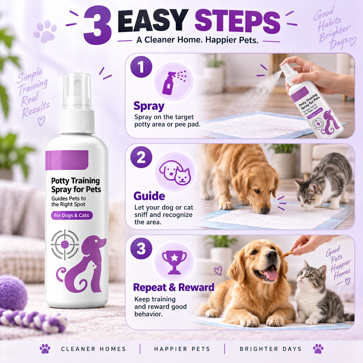 🥳HOT SALE🥳💞10K+ SOLD! Potty Training Spray ! Guides pets, safe & easy spray. Cleaner home – grab yours! ✅
