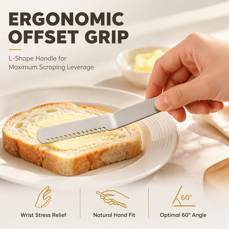 🔥 LAST DAY – Buy 2 Get 4 FREE一$5.83 EACH✨ Professional 304 Stainless Steel 3-in-1 Butter Knife and Spreader